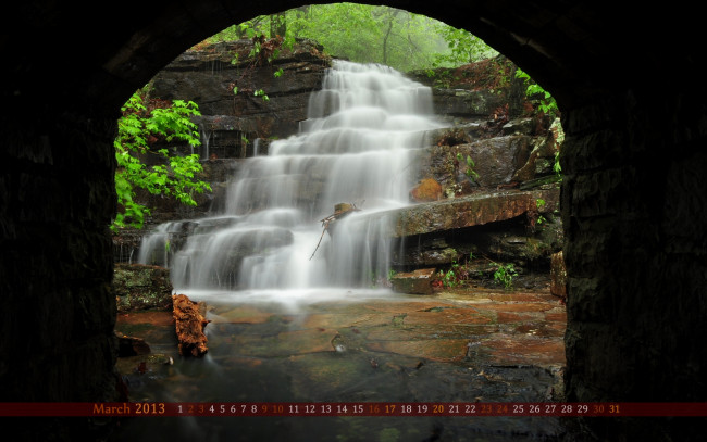 Обои картинки фото календари, природа, водопад