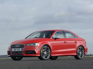 Картинка автомобили audi 8v uk-spec sedan s3 2013 красный