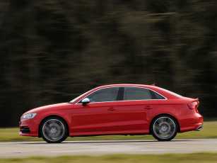 Картинка автомобили audi s3 sedan uk-spec 8v 2013 красный