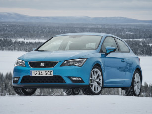 Картинка автомобили seat sc leon синий 2013