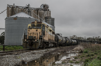 Картинка техника поезда вагоны локомотив дорога железная