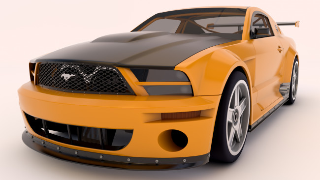 Обои картинки фото автомобили, 3д, concept, r, gt, mustang, ford