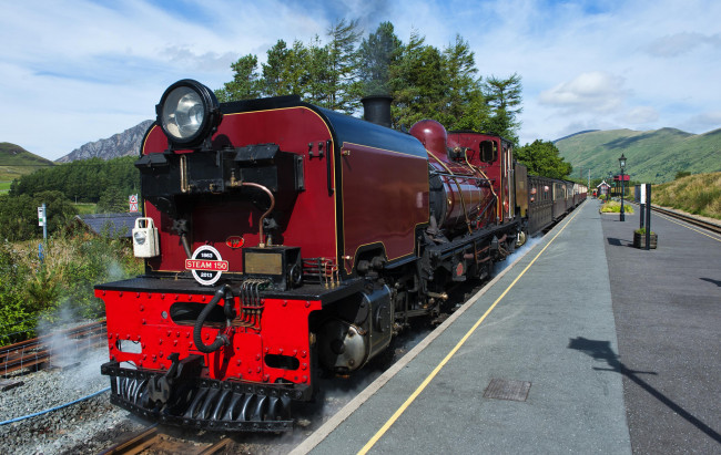 Обои картинки фото техника, паровозы, состав, железная, дорога, рельсы, паровоз