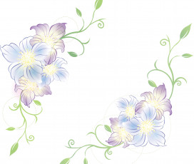 Картинка векторная+графика цветы фон листья