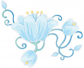 Картинка векторная+графика цветы бутоны