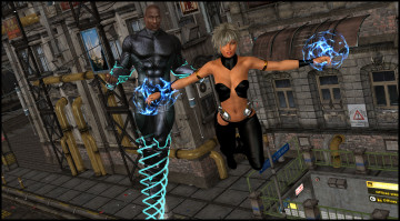 Картинка 3д+графика фантазия+ fantasy девушка взгляд мужчина магия фон