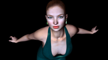 Картинка 3д+графика люди+ people фон взгляд девушка