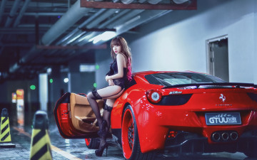 Картинка автомобили -авто+с+девушками азиатка автомобиль фон взгляд девушка