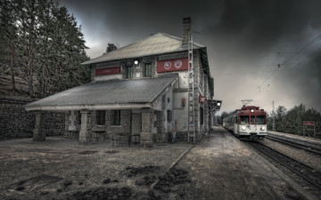 Картинка техника электрички здания перрон вокзал поезд