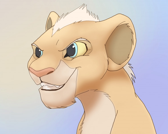 Обои картинки фото векторная графика, животные, фон, львенок