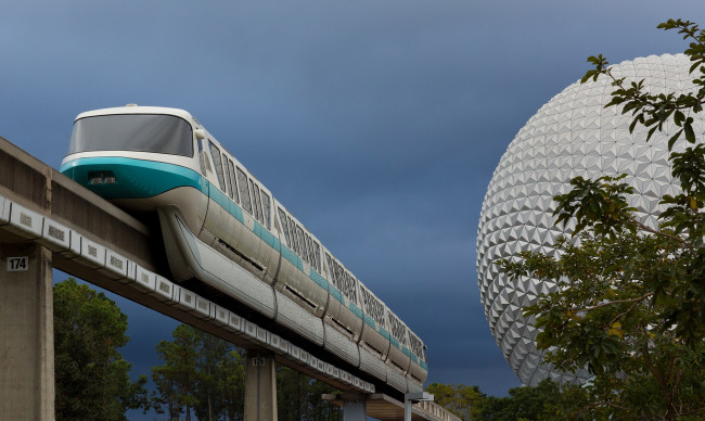 Обои картинки фото техника, другое, город, поезд, монорельс