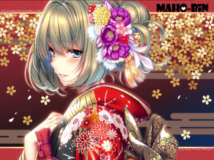 Картинка аниме idolm@ster девушка взгляд фон