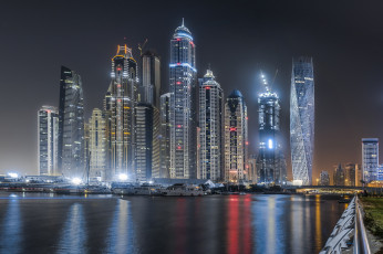 Картинка dubai города дубай+ оаэ огни ночь