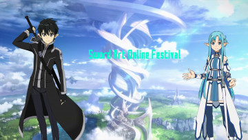 Картинка аниме sword+art+online эльфы взгляд фон