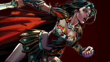 Картинка рисованное комиксы wonder woman