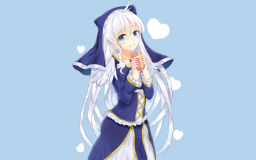 Картинка аниме kono+subarashii+sekai+ni+shukufuku+wo девушка взгляд фон