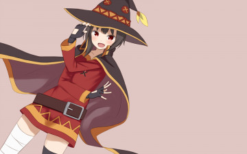 Картинка аниме kono+subarashii+sekai+ni+shukufuku+wo девушка взгляд фон