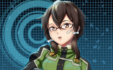 Картинка аниме sword+art+online девушка взгляд фон