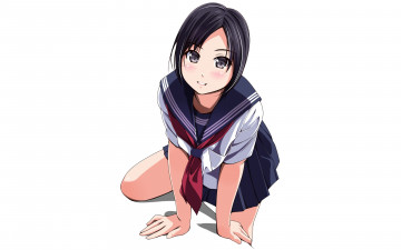 Картинка аниме unknown +другое девушка взгляд фон