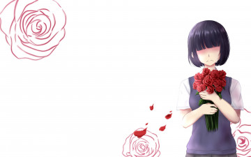 Картинка аниме unknown +другое девушка взгляд фон