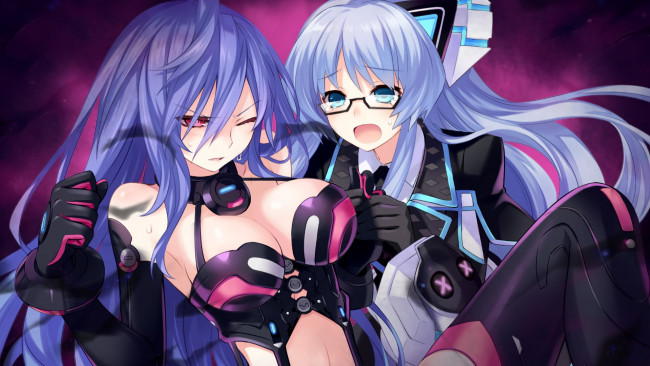 Обои картинки фото аниме, hyperdimension neptunia, kiseijou, rei, iris, heart