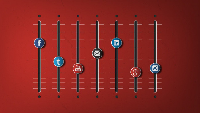 Обои картинки фото компьютеры, -unknown , разное, эквалайзер, facebook, twitter, youtube, email, linkedin, google, instagram, соц, сети, интернет