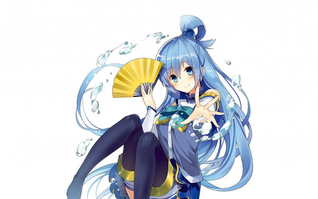 Обои картинки фото аниме, kono subarashii sekai ni shukufuku wo, девушка, взгляд, фон