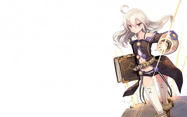 Обои картинки фото аниме, магия,  колдовство,  halloween, девушка, взгляд, фон