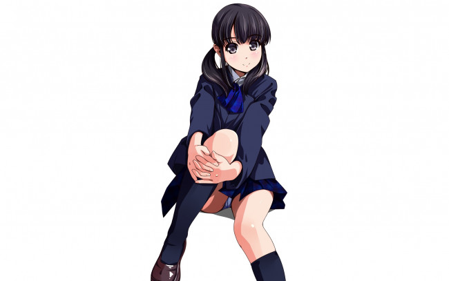 Обои картинки фото аниме, unknown,  другое, девушка, взгляд, фон