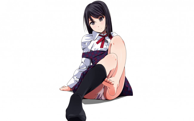 Обои картинки фото аниме, unknown,  другое, девушка, взгляд, фон