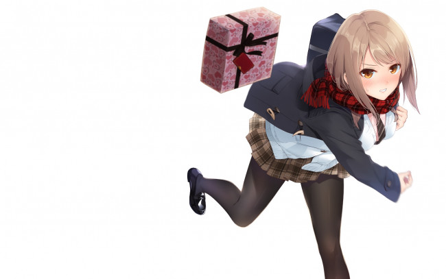 Обои картинки фото аниме, unknown,  другое, фон, взгляд, девушка