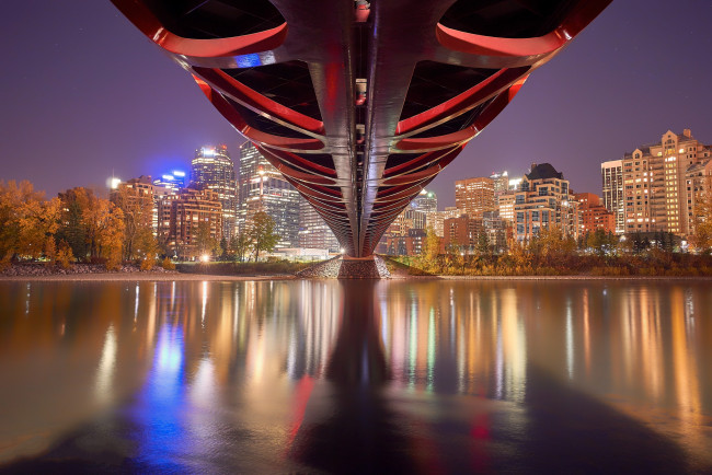 Обои картинки фото calgary,  ab,  canada, города, - огни ночного города, огни, ночь