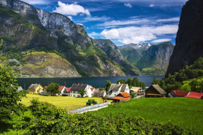 Обои картинки фото города, - пейзажи, горы, озеро