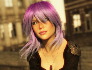 Картинка 3д+графика портрет+ portraits девушка взгляд фон