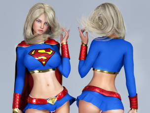 Картинка 3д+графика люди+ people девушка взгляд фон