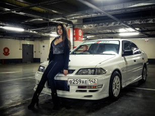 Картинка автомобили -авто+с+девушками toyota carina мария gt пoдземная+парковка карина бeлый