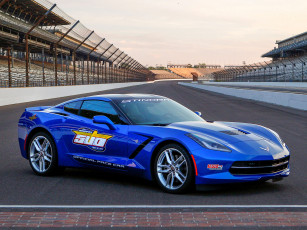 Картинка corvette+stingray+indy+500+pace+car+2013 автомобили corvette stingray indy 500 pace car 2013 blue