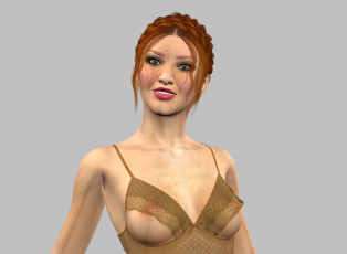 Картинка 3д+графика люди+ people девушка взгляд фон