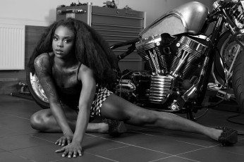 Картинка мотоциклы мото+с+девушкой harley