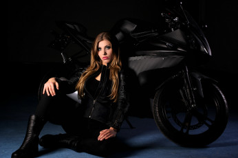 Картинка мотоциклы мото+с+девушкой yamaha