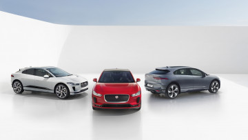 Картинка jaguar+i-pace+2019 автомобили jaguar i-pace 2019 cars красный белый серый