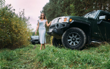 обоя автомобили, -авто с девушками, hummer, h3