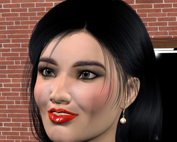 Обои картинки фото 3д графика, портрет , portraits, девушка, взгляд, фон