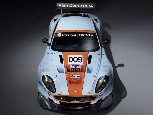 Обои картинки фото aston martin dbr9 gulf oil livery 2008, автомобили, aston martin, aston, martin, dbr9, gulf, oil, livery, 2008