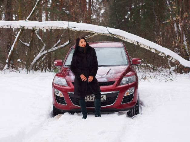 Обои картинки фото автомобили, -авто с девушками, mazda