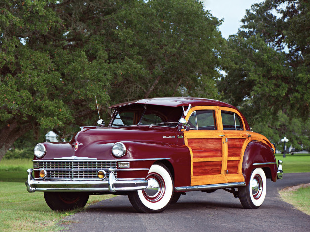 Обои картинки фото chrysler town & country 1947, автомобили, chrysler, 1947, country, town