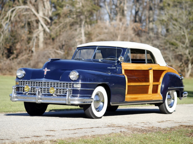 Обои картинки фото chrysler town & country convertible 1947, автомобили, chrysler, convertible, country, town, 1947
