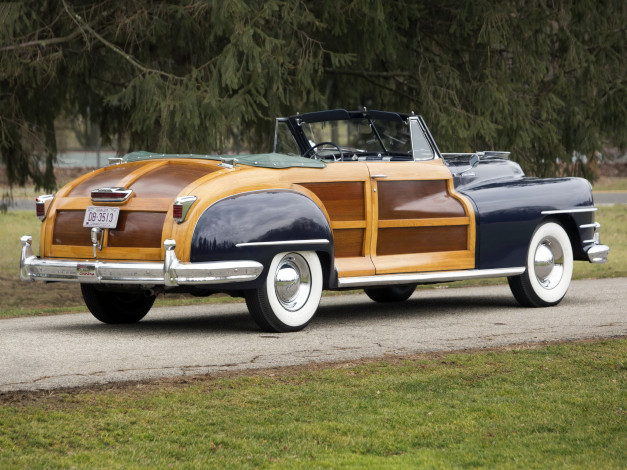 Обои картинки фото chrysler town & country convertible 1947, автомобили, chrysler, town, convertible, country, 1947