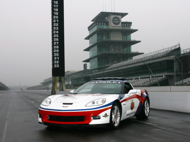 Обои картинки фото corvette z06 indianapolis 500 pace car 2006, автомобили, corvette, z06, indianapolis, 500, pace, car, 2006