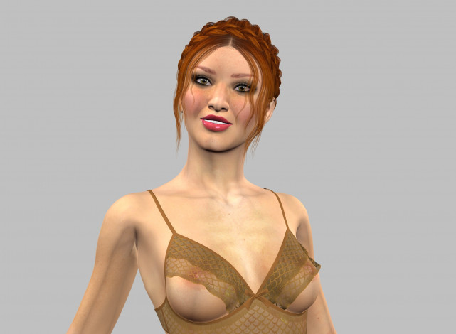 Обои картинки фото 3д графика, люди , people, девушка, взгляд, фон